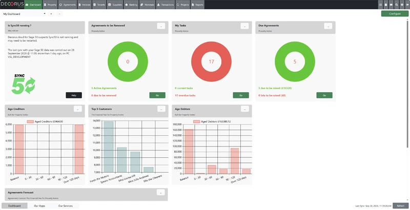 Decorus.Cloud Dashboard